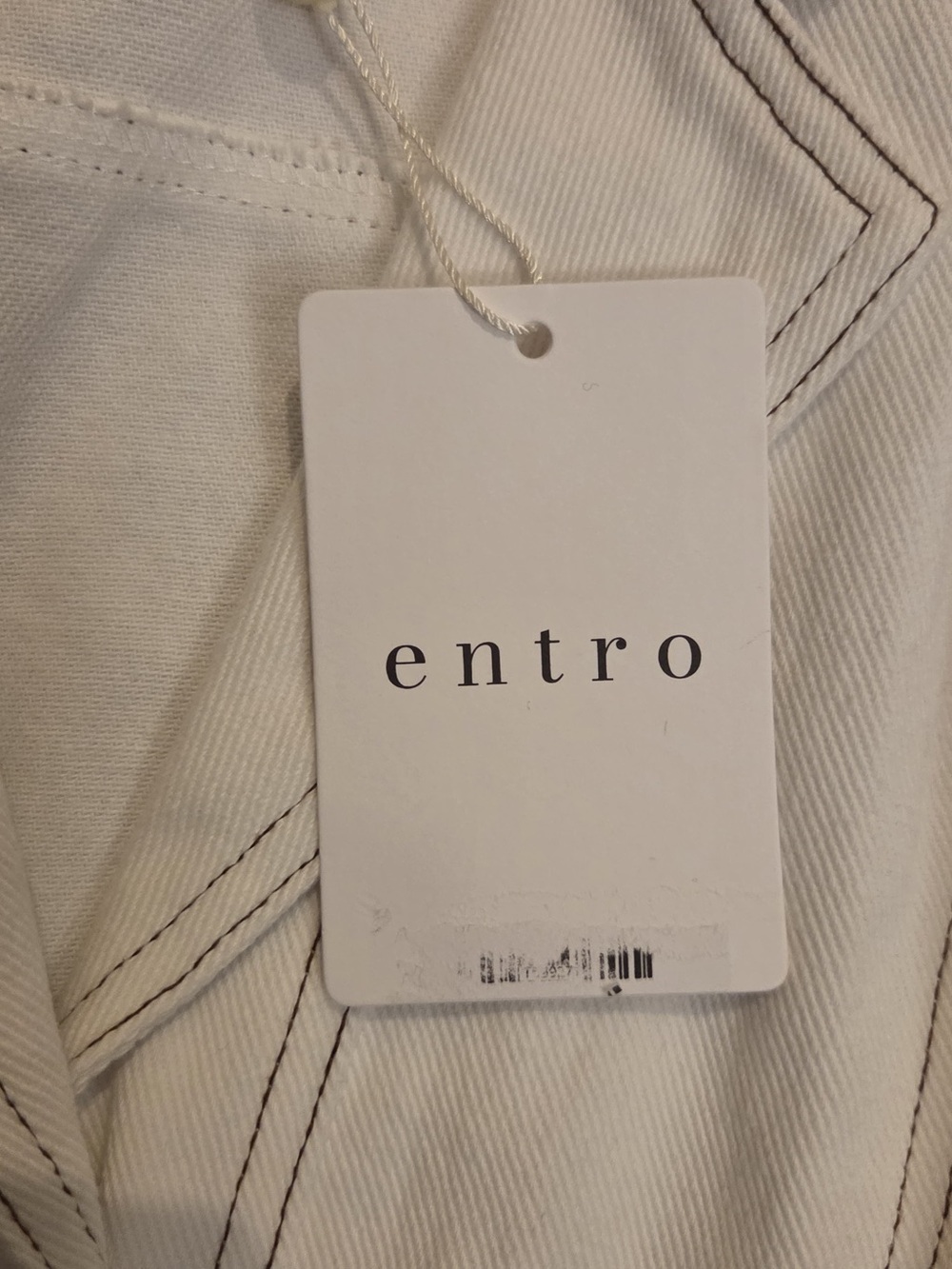 entro Cream Button-Front Belted Sleeveless Dress - Picture 6 of 7